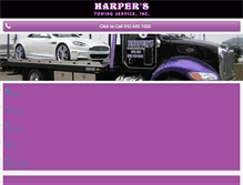 Tablet Screenshot of harpers-towing.com